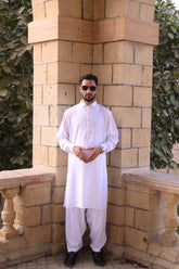 AlifYay White Kameez Shalwar - Cotton - 2 piece - AY-015